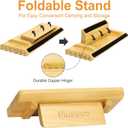 plusvivo Card Holders for Playing Cards with Adjustable Stand Set of 4, Playing Card Holders for Seniors Adults Kids 5 Slots up to 110 Cards, 12" Wooden Card Holder for Canasta Bridge