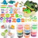 Dough Play Sets for Kids 2-4, Dinosaur Noodle Maker Toy, Toddler Play Clay Kit with Dinosaur Model Eggs, Arts and Crafts Tools Gift for 3 4 5 6 7 8 Year Old Girls Boys (Dinosaur Head)