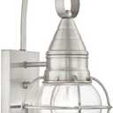 Livex Lighting 26900-91 1-Light Outdoor Wall Lantern, Brushed Nickel, 7"W x 13.75"H