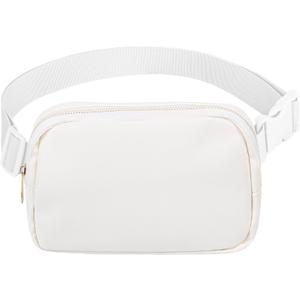 VOROLO Fanny Pack For Women And Men Crossbody Bag Belt Bag with Adjustable Strap Graduation Gifts PU White