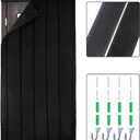 TroyStudio Thick Door Soundproofing Blanket, 37.5 x 86.6 x 0.8 inches Heavy Window Sound Barrier Sheet, Bedroom Acoustic Dampening Curtain Divider, Wall Noise Blocker for Music Home Recording Studio M (M, 1Hook-Loop, Black)