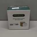 FOCUSLINE 100 Count Gold Plastic Plates 7 Inch, Disposable Heavy Duty Salad Dessert Plates, Premium Hard Plastic Plate Disposable with Gold Rim for Wedding Parties