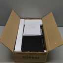 DGSANDGO Sofa Side Table Narrow End Table (1PC) - Rustic Brown & Black Two-Tone, Side Table with Charging Station (1 AC + 2 USB) & Storage Drawer, 4 Wheels Mobile Nightstand for Bedroom Living Room