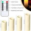 Funtery 24 Pcs Waterproof LED Candles with 4 Remote and Timers, Outdoor Flickering Flameless Candles Realistic Battery Operated Pillar Candles for Wedding Halloween Christmas Home Decorations, 4 Sizes
