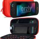 Orzly Case Compatible with Nintendo Switch 2 Protective Travel Carry Case with Screen Padding, Game Card & microSD Slots, Zipped & Open Pockets for Accessories 7.9" Gift Boxed
