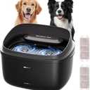 Gardner Pet Dog Water Fountain for Large Dogs, 8L/2.1Gal Large Capacity Automatic Dog Water Bowl Dispenser with Vortex Circulation, UV&Maifan Stone Filter, Quiet Dog Water Bowl, Black (Without Adapter)
