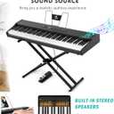 MUSTAR Digital Piano 88 Key Weighted with Stand, 88 Key Semi Weighted Keyboard Piano MEP-900, Portable Electric Piano Keyboard 88 Keys with Bluetooth Connection, Case, Sustain Pedal, MDF, Black