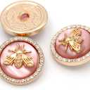 5Pcs Metal Rhinestone Botton Round Shape Button for Sewing DIY Crafts Jewelry Making