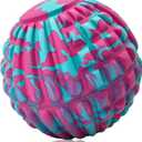 Deep Tissue Massage Ball for Exercise & Recovery - SGS Certification - Targets Back, Shoulder, Legs&Feet - Relieves Muscle Knots, Joint Pain&Tightness, Pressure Point Therapy- Myofascial Release Ball (1-Pack | 5.1-inch, Blue&pink)