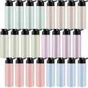 Domensi Aluminum Water Bottle Bulk Reusable Water Bottle, Lightweight Easy Carry Leakproof with Snap Lid Travel Bottles, for Gym Outdoor Sports Cycling Camping Fishing (25oz), 24 Pack 