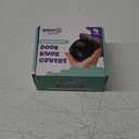 Child Safety Door Knob Cover (4 Pack) Hard-to-Remove Dual-Lock Door Handle Covers for Kids - Reusable Baby Proof Door Knob Locks - Installs Easily, No Tools Needed (Black)