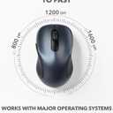 Trueque Wireless Mouse for Laptop, 2.4GHz Ergonomic Computer Mouse with Back & Forward Buttons, 3 Adjustable DPI Levels, 6 Buttons, Optical USB Cordless Mice for Windows PC, M01 (Space Gray)