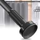 KASURE Tension Curtain Rod 45 to 120 Inch Shower Curtain Rod NO Drilling Extra Long Tension Rod Easy to install Shower Rod for Closet Bathroom Heavy Duty Outdoor Curtain Rods for Windows Black