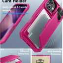 ATATOO for iPhone 17 Wallet Case with Card Holder (3-5 Cards) & [RFID Blocking] & Sliding Camera Cover, Military Grade Drop Protection, Women Men Cute Cover Case for iPhone 17 6.3" 2025, Hot Pink