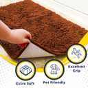 Muddy Mat® | Super Water Absorbent Door Mat Indoor, Microfiber Quick Dry Chenille Entryway Rug, Slip Resistant Front Door Mat, Indoor Mats for Entryway, Machine Washable Pet Rug, Orange XXXL 72"X48"