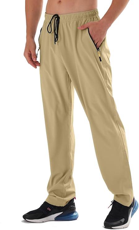 Men's Elastic Waist Hiking Pants Water Resistant, 4XL