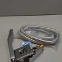 NearMoon Brass Hand Held Shower Head, Luxury High Pressure Shower Kit with Wall Connector and Hose Set, for Bathroom Showering System Contemporary Square Style (Chrome Finish)