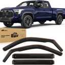 Nilight in Channel Window Deflectors for Toyota Tundra 2022 2023 2024 2025 Double Cab Vent Window Visors, Rain Guards-4PCS