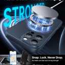 Magnetic for iPhone 16 Pro Case,Upgraded [Full Camera Protection][Compatible with Magsafe][Military Grade Protection]Shockproof Slim Translucent Matte Phone Case for iPhone 16 Pro,Midnight Blue