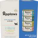 Applaws Natural Wet Cat Food in Broth, Limited and Natural Ingredients, High Protein with No Artificial Additives, Fish Selection in Broth Cans (20 x 5.5 oz Cans) (EXP 03/07/29)