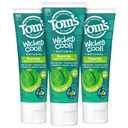 Tom's of Maine Natural Wicked Cool! Fluoride Toothpaste for Kids, Mild Mint, 5.1 oz. 3-Pack