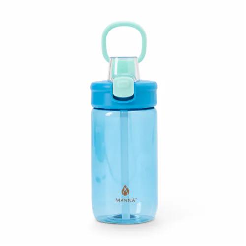 Manna™ Plastic Push Bottle - Blue, 18 oz