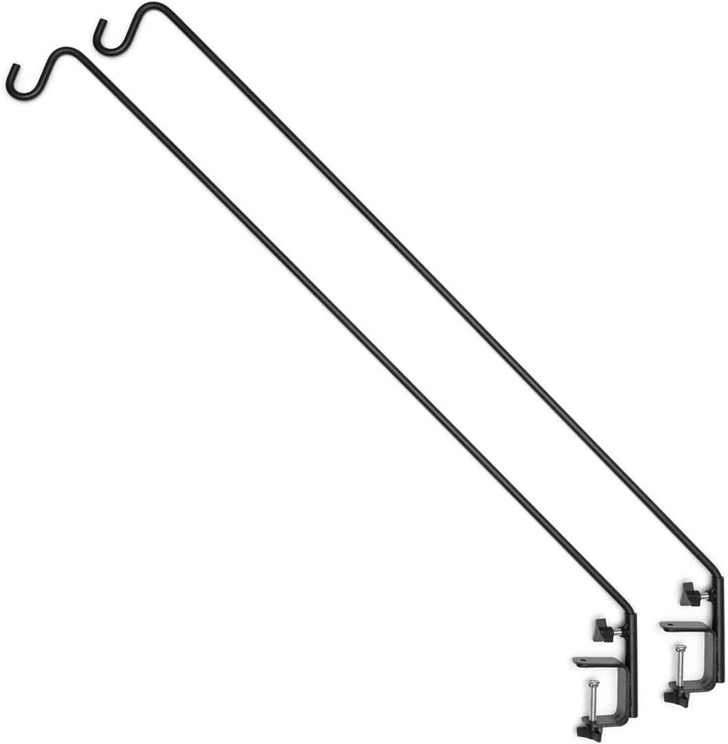 Deck Hook ( Pack, 49-Inch Deck Hook), Double Forged Solid Metal Single Piece Rod, Ideal for Bird Feeders, Plant Hangers, Coconut Shell Hanging Baskets, and Lanterns