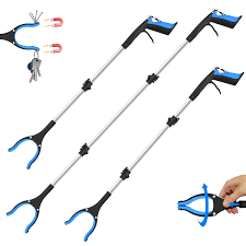 Reacher Grabber Tool Set of 3, Blue