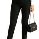 Kubsid Womens Straight Leg Pants 2026 High Waisted Stretchy Business Casual Work Pants Dress Office Trousers with Pockets Black Size XX-Large
