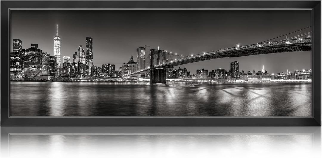 Annecy 10x24 Picture Frame Black, Panoramic Picture Frame for Wall Decoration, Classic Black Minimalist Style Suitable for Decorating Houses, Offices, Hotels, Pack of 1 