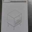 Rattan Nightstand Set of 2, Farmhouse End Table with Solid Wood Legs, Small Boho Mid Century Modern End Table with Storage for Bedroom, Living Room- Boho Style