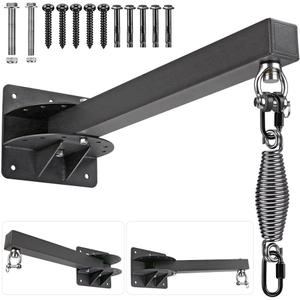 SELEWARE Wall Mount Heavy Bag Hanger Heavy Duty Punching Bag Hanger Adjustable Boxing Bag Bracket for Home Gym Indoor Outdoor Boxing, Muay Thai and MMA Training, A: 24" length