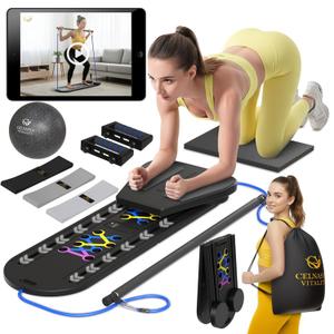 Professional Pilates Reformer Board for Home Exercise, Fitness Training, Core Strength (Black)