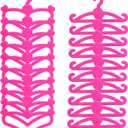 BJDBUS 62 Pcs Pink Plastic Hangers for 11.5 inch Doll Clothes Gown Dress Outfit Holders Accessories