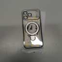 Magnetic for iPhone 17 Pro Max Case with Invisible Stand[Compatible with MagSafe][Full Camera Lens Protector][Military Drop Protection] Shockproof Not Yellowing Clear Slim Soft for Women Men (Silver)