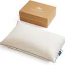 Pacific Coast Down Pillow, Luxury Hotel Collection Bed Pillow for Sleeping with Organic Cotton Shell, Suit for Back and Stomach Sleepers, Queen Size