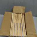 50pcs White Paper Hand Fan Bamboo Folding,Handheld Paper Folded for Wedding Party and Home Decoration