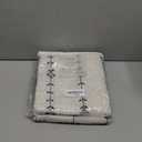 Semi Sheer Linen Curtains for Living Room 84 Inches Long, Black and Cream Colored Farmhouse Boho Window Curtains for Bedroom 