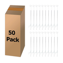 41 Inches Pig Tail Electric Fence Post, 50 Pack Stainless Steel Step in Fence Post, Electric Fencing Post for Garden and Livestock, White