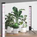 T10 Vertical Grow Light, 6000K Full Spectrum Desktop Plant Light 16.7",Hung or Stood, with 3 Modes & 5 Dimming Levels, Suitable Small & Medium Plants Indoors, Auto On Off Timing 4/8/12/18Hrs (1 Piece)