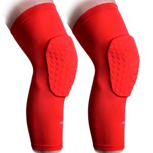 COOLOMG Basketball Knee Pads Compression Leg Sleeves for Volleyball Football Weightlifting Red M