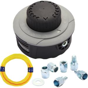 Quintillus H02 Weed Eater Head Universal Trimmer Head String Trimmer Head Bump Feed Weed Wacker Head Grass Trimmer Head Replacement for Weed Warrior, Echo, Husqvarna, Comes with .095 Trimmer Line (Gray)