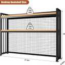 HUATOL 2-Tier Desktop Hutch Bookshelf Metal Desk Shelf, Storage Display Shelf for Computer Desk, Multifunctional Freestanding Storage Rack Display Shelf for Office, Home Decor (37.4 * 35.9 * 9.44 in)