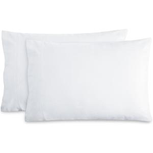 Bare Home Flannel Standard Pillowcases Set of 2-100% Cotton - Velvety Soft & Cozy - Double Brushed Heavyweight Flannel Pillowcases (Standard Pillowcase Set of 2, White)