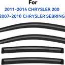 Window Visors Rain Guards for 2011 2012 2013 2014 Chrysler 200, Out-Channel Window Vent Wind Deflectors Visors Shades for 2007-2010 Chrysler Sebring