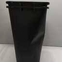 Amazon Basics Rectangular Plastic Office Wastebasket, Easy to Clean, 10 Gallon, Black, 2-Pack