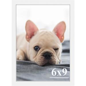 6x9 Picture Frame, 6x9 Poster Photo Frame,Wall Gallery Photo Frames,Durable Shatter Resistant White Frame with High Definition Plexiglass,Horizontal and Vertical Formats for Wall Hanging, White