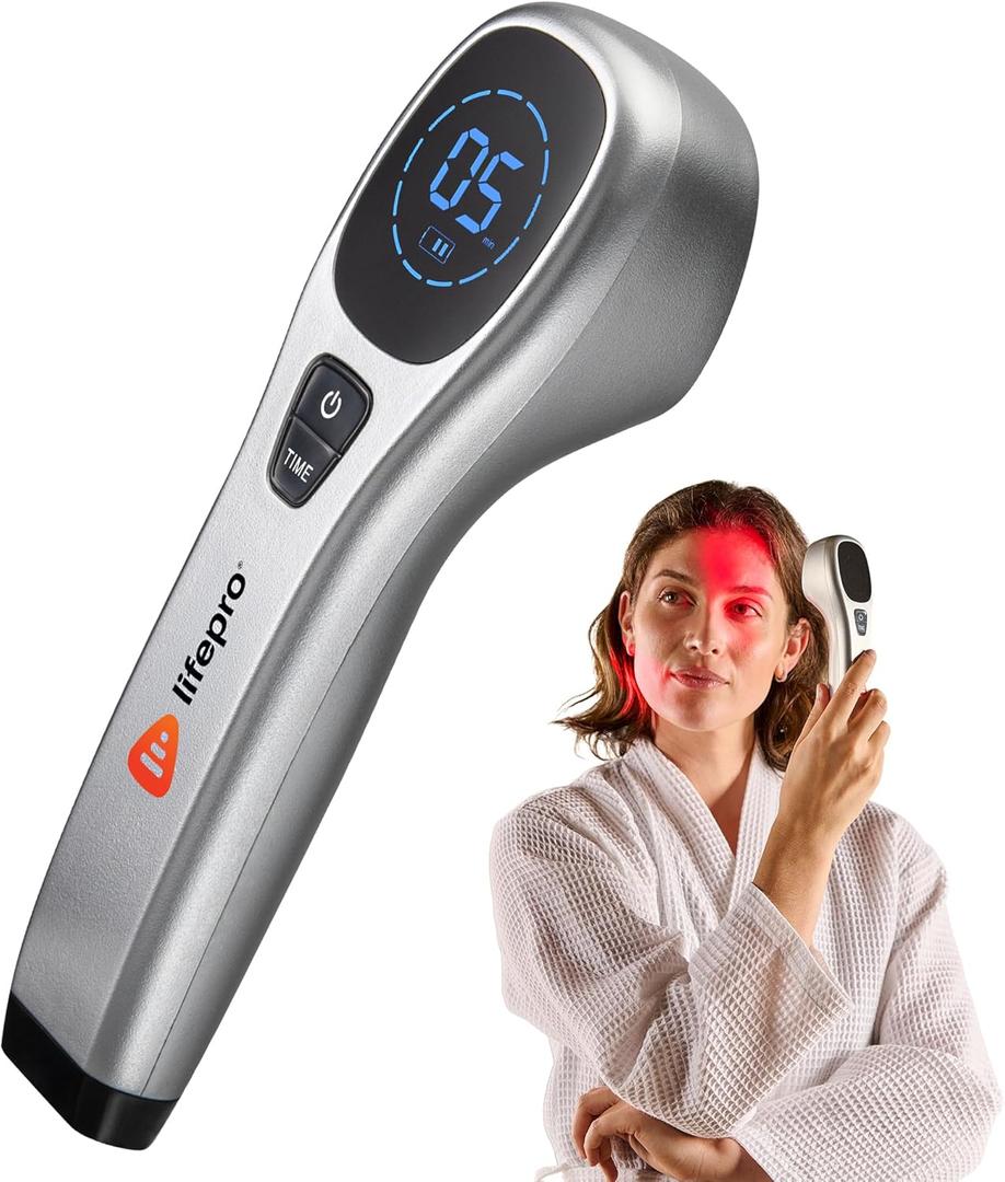 Lifepro Infrared & Red Light Therapy for Body Joints & Muscles Wellness Support, Portable Red Light Therapy Device, Near Infrared Light Therapy for Body & Face - Use 3 wavelengths (Wide)