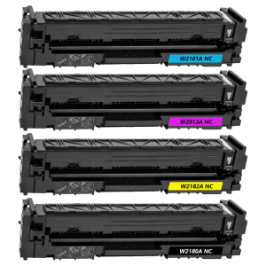 218A W2180A Toner No Chip Fits for HP LaserJet Pro 3201dw MFP 3301cdw - 4 Pack