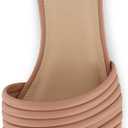 CUSHIONAIRE Women's Nino strappy low block heel slide sandal +Memory Foam and Wide Widths Available (9, Tan)